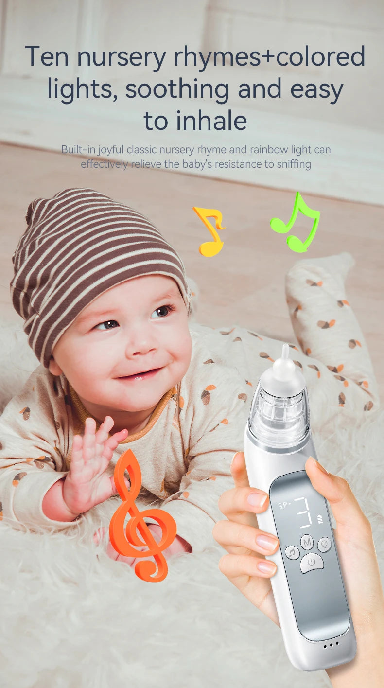 Electric Baby Nasal Aspirator with Music for Efficient Mucus Removal