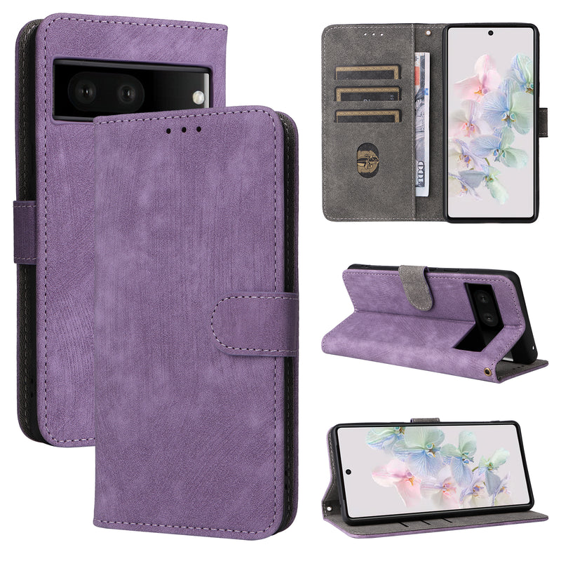 Flip Cover for Google Pixel 7 PU Leather Phone Case RFID Blocking With Hand Strap