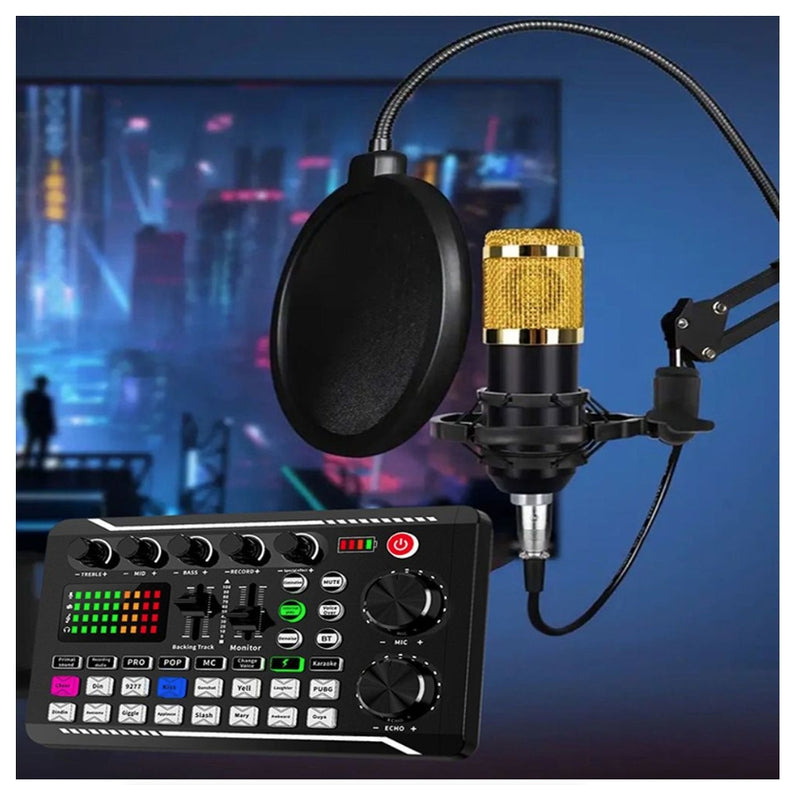 IPSTYLE DJ Equipment Microphone Sound Card Console Studio Sound Card Kit