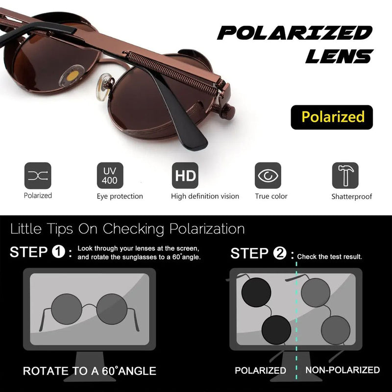Round Metal Frame Sunglasses Men Women Retro Steampunk Glasses Sunglasses