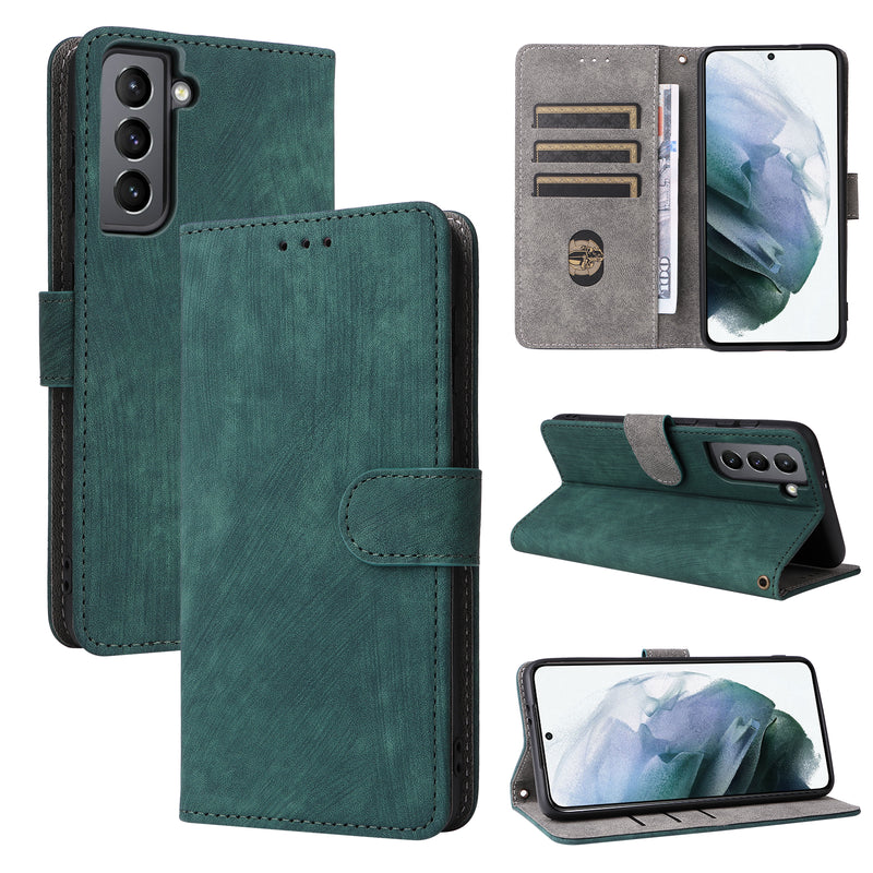 Flip Cover for Samsung Galaxy S21 Plus 5G PU Leather Phone Case [RFID Blocking] With Hand Strap