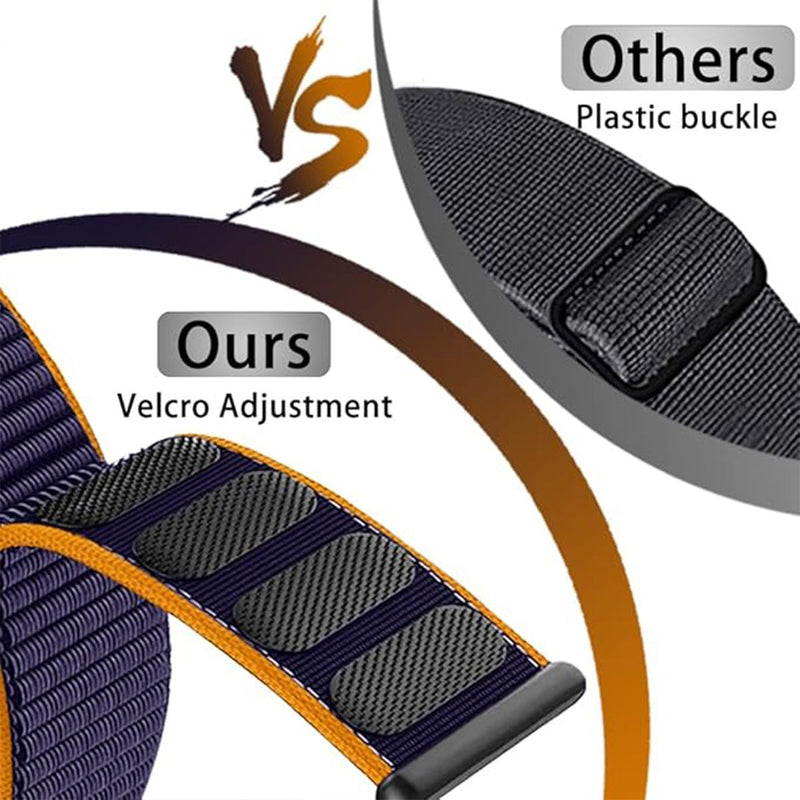 Strap 22mm Nylon Soft Lightweight Velcro Breathable Watch Bands