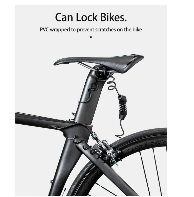 Mini Password Lock Anti Theft Bicycle Durable Steel Wire Lock