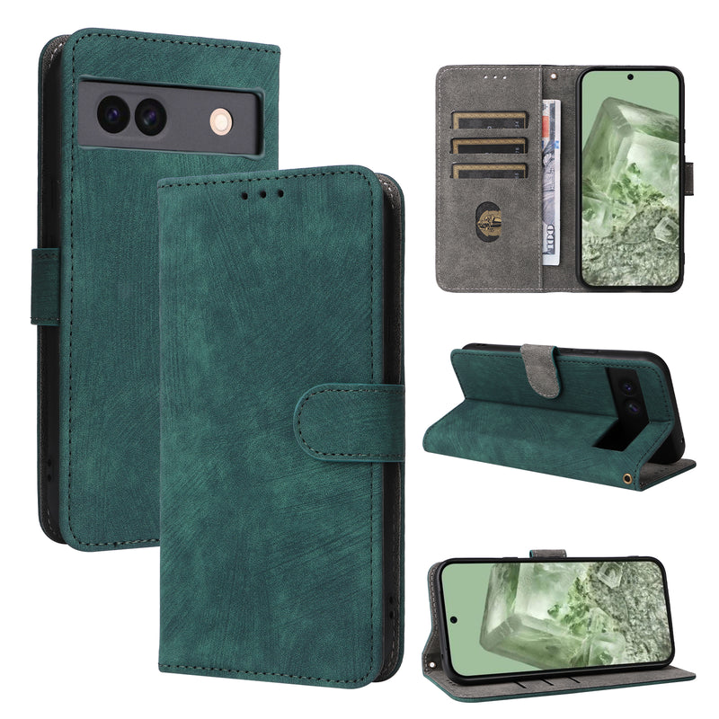 Flip Cover for Google Pixel 8a PU Leather Phone Case RFID Blocking With Hand Strap