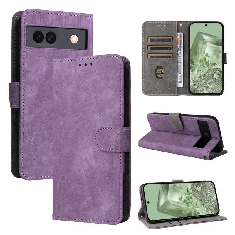 Flip Cover for Google Pixel 8a PU Leather Phone Case RFID Blocking With Hand Strap