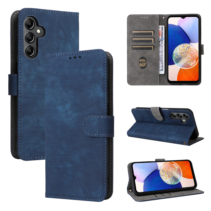 Flip Cover for Samsung Galaxy A15 4/5G PU Leather Phone Case [RFID Blocking] With Hand Strap