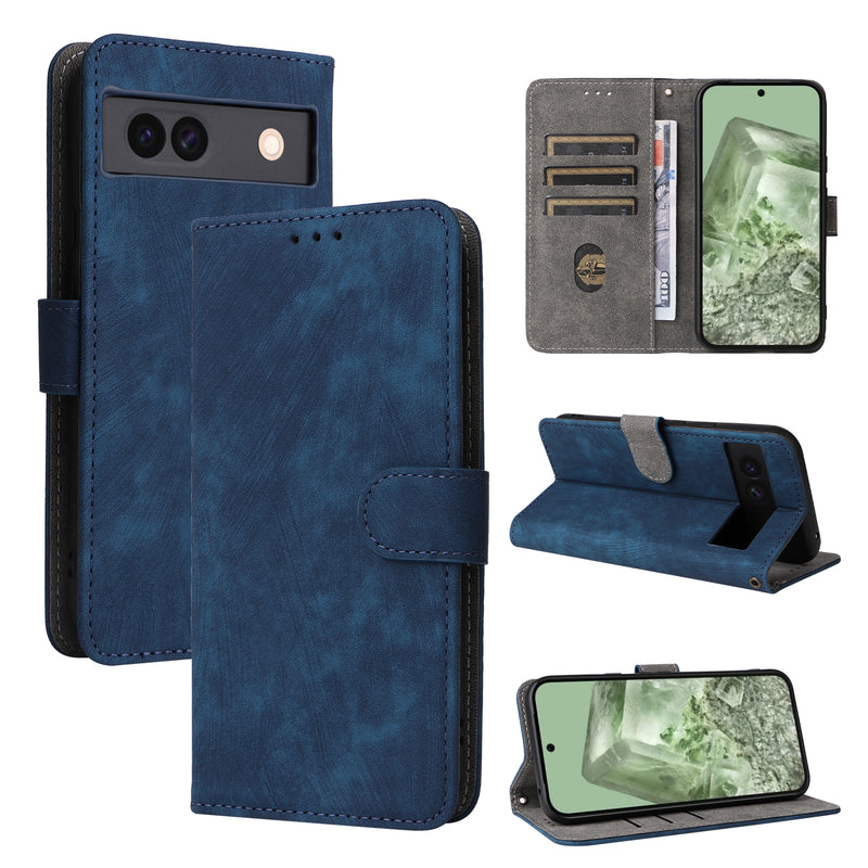 Flip Cover for Google Pixel 8a PU Leather Phone Case RFID Blocking With Hand Strap
