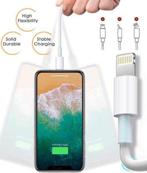 Lightning to USB Cable Charging Cable Compatible with iPhone and iPad