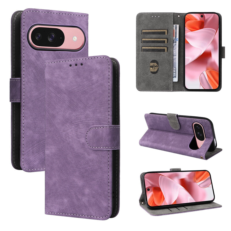 Flip Cover for Google Pixel 10 PU Leather Phone Case RFID Blocking With Hand Strap