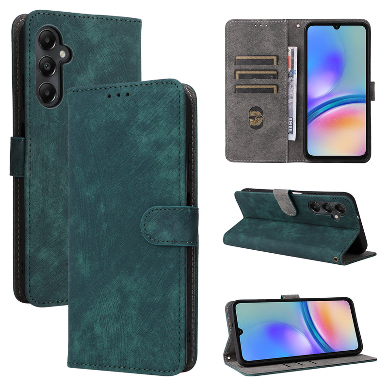 Flip Cover for Samsung Galaxy A05s PU Leather Phone Case [RFID Blocking] With Hand Strap