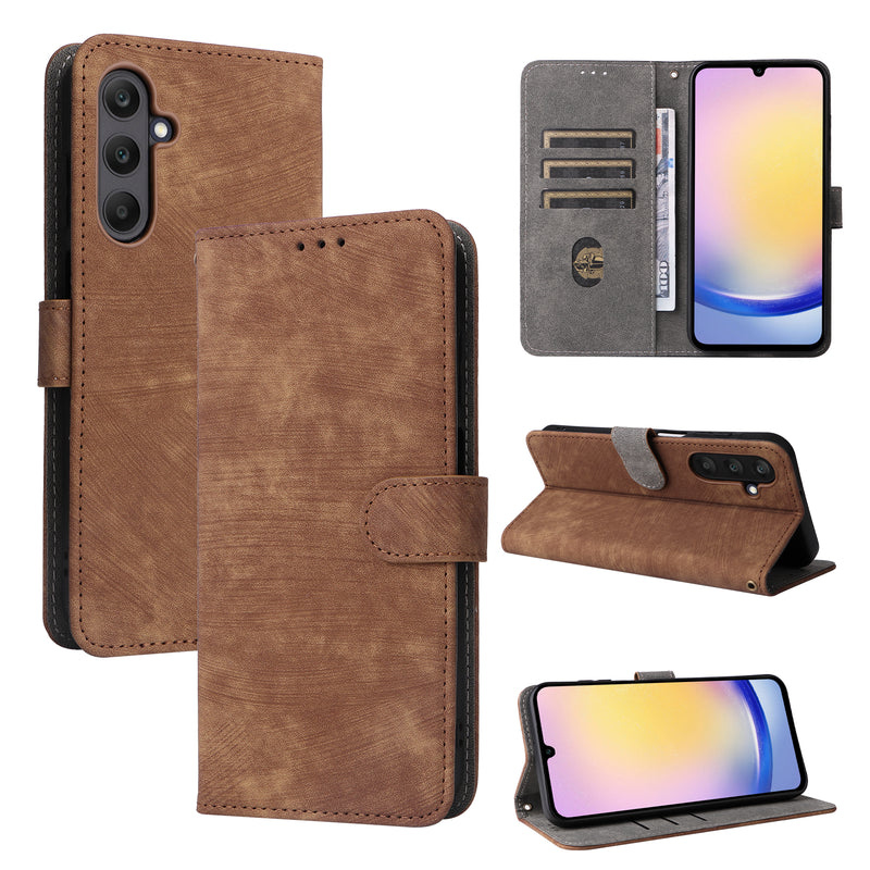 Flip Cover for Samsung Galaxy C55 PU Leather Phone Case [RFID Blocking] With Hand Strap
