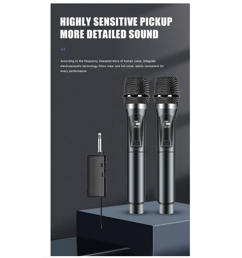 Wireless Microphone Dynamic Handheld Professional Mic For Sing Party Speech Church Club