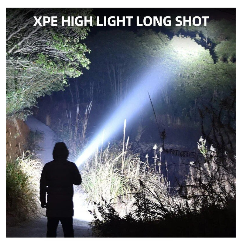 Solar LED Flashlight With COB Work Lights USB Rechargeable Handheld