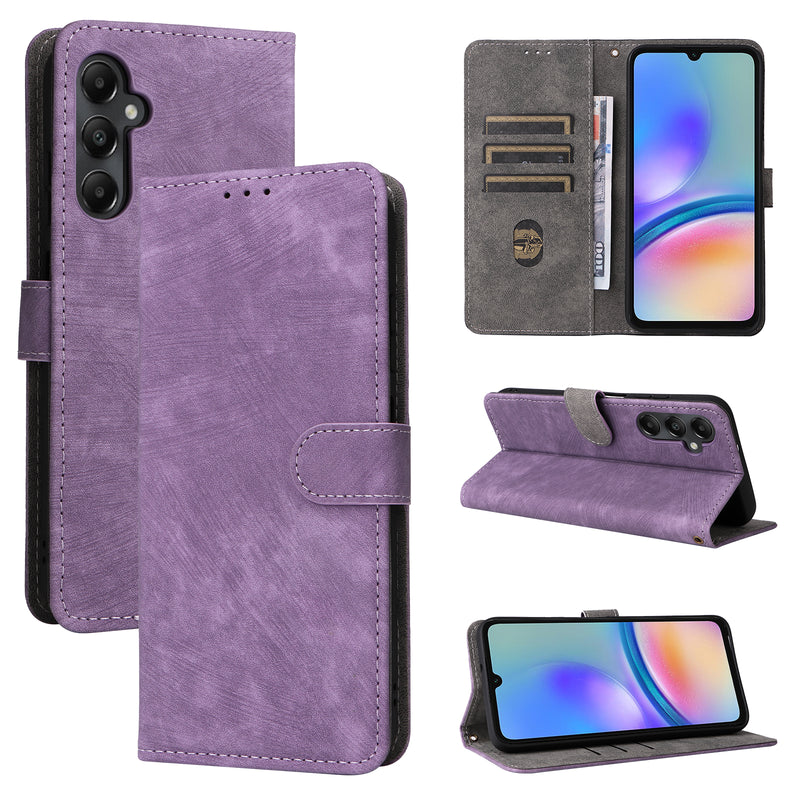 Flip Cover for Samsung Galaxy A05s PU Leather Phone Case [RFID Blocking] With Hand Strap