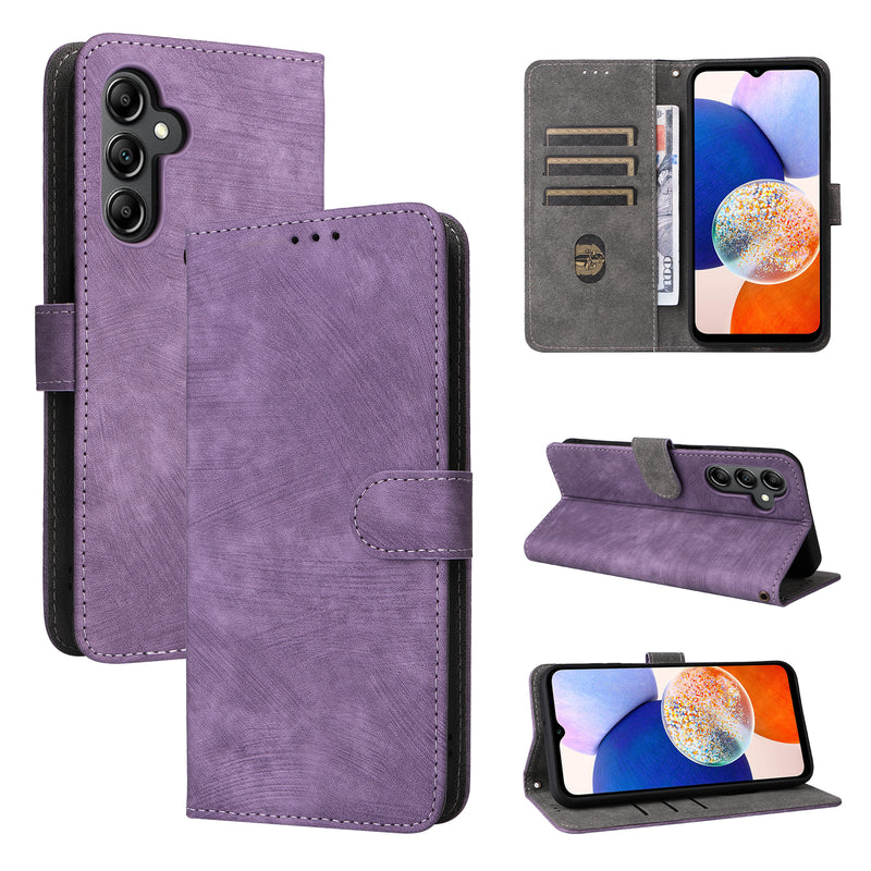 Flip Cover for Samsung Galaxy A15 4/5G PU Leather Phone Case [RFID Blocking] With Hand Strap