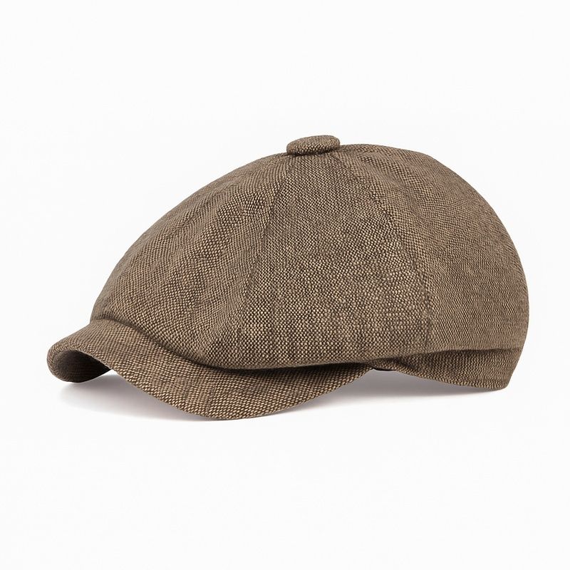 Men's Newsboy Hats Peaky Autumn Vintage Herringbone Octagon Cap Classic Lightweight Beret Hats Vintage Baker Boy Cap