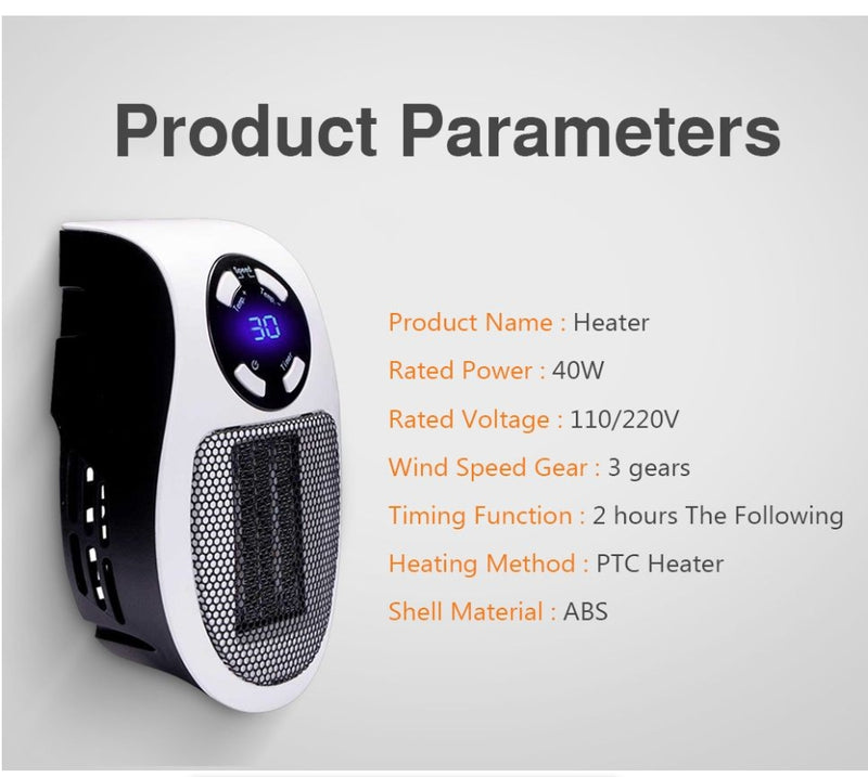 IPSTYLE Electric Heater Convenient Room Heater Heating Warm Air Blower