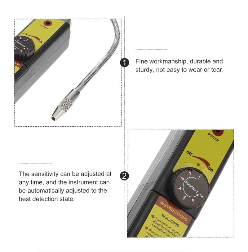 IPSTYLE Leak Detector WJL-6000 Portable Refrigerant Gas Leak Detector HVAC
