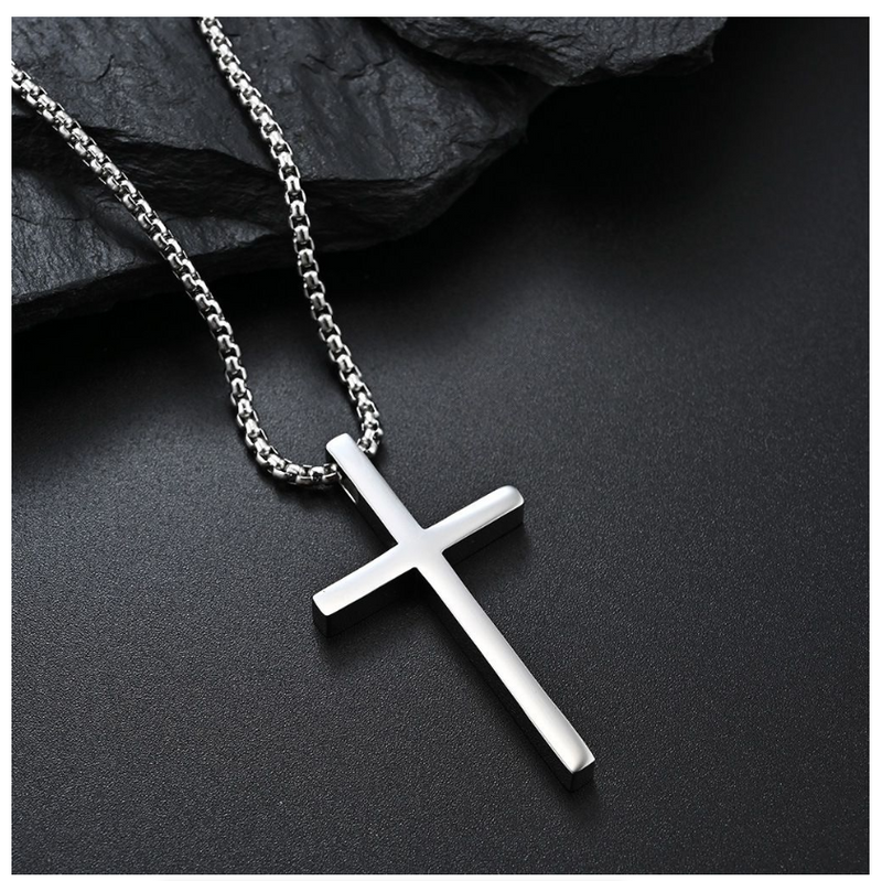 Men's Necklace - Trendy Philippians I Can Do All Things Cross Necklace