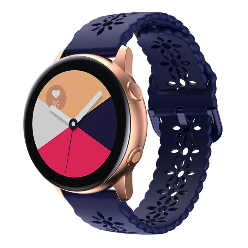 Lace Bands Compatible with Samsung Galaxy Watch 4/5/6 20mm, Soft Hollow-out Silicone Sport Strap