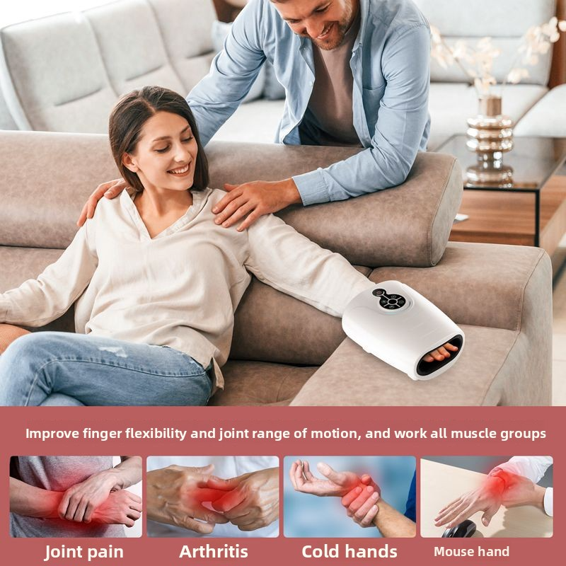 Hand massager, wrist, palm, joint, finger, acupoint heating and application, comfortable and soothing hand massage device, home use