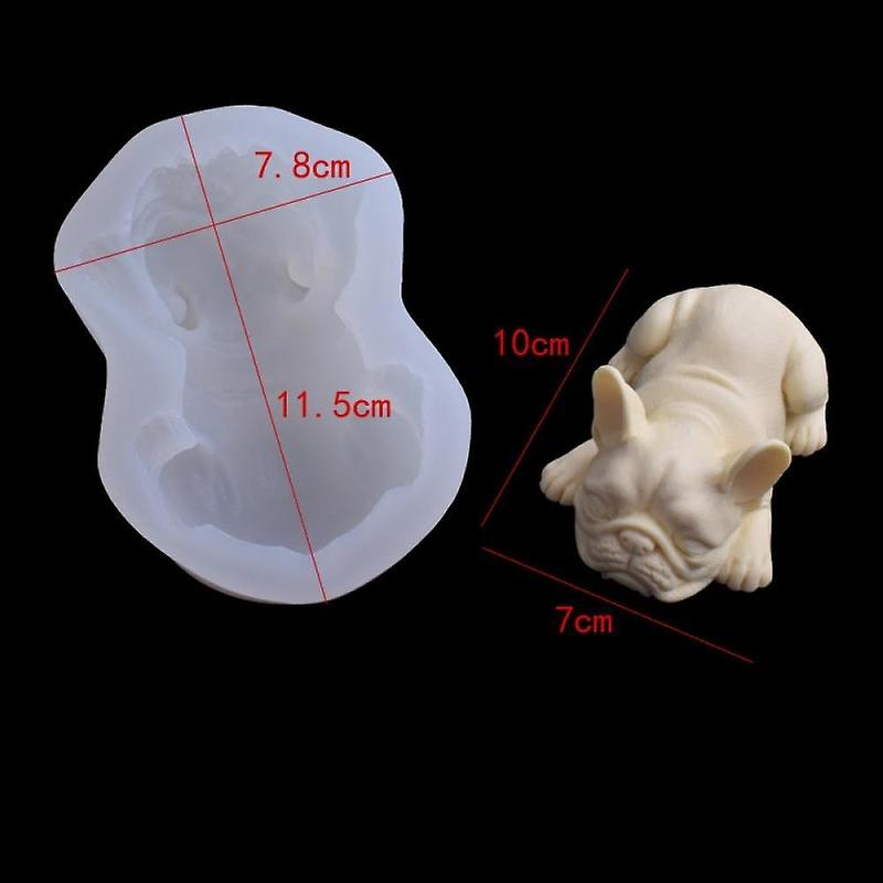 3D Silicone Moulds French Bulldog for Soap Making DIY Mold