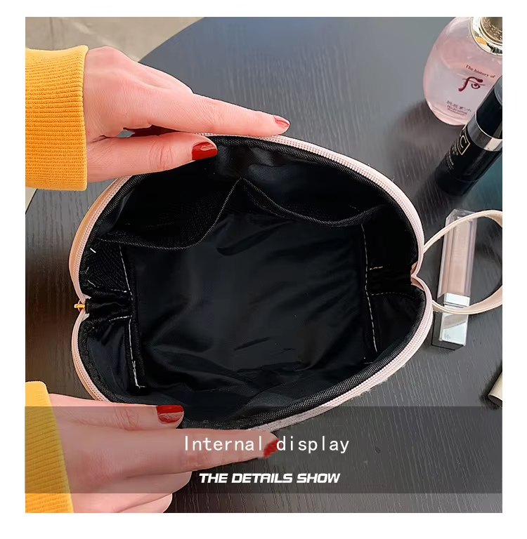 Fashion  Makeup Bag Convenient Large Capacity Simple Portable Canvas Cosmetic Bag