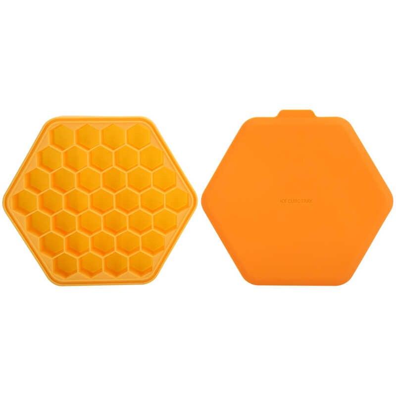 Reusable Ice Cube Machine 37 Trays For Grid Ice Polygon Silicone Ice Cube Tray