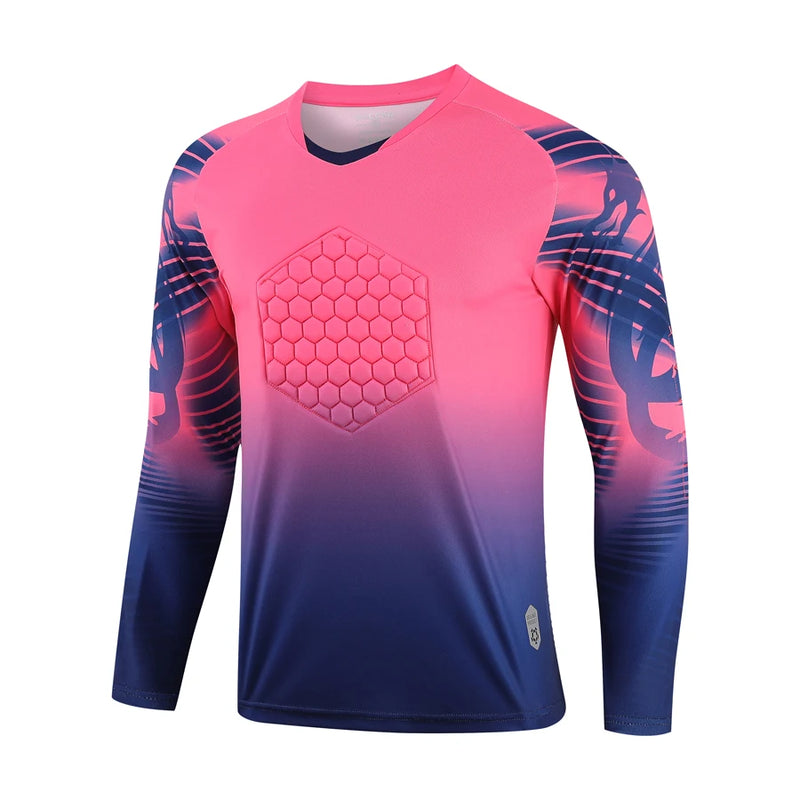 Adult Kids Long Sleeve Sponge Soccer Goalkeeper Uniform Set