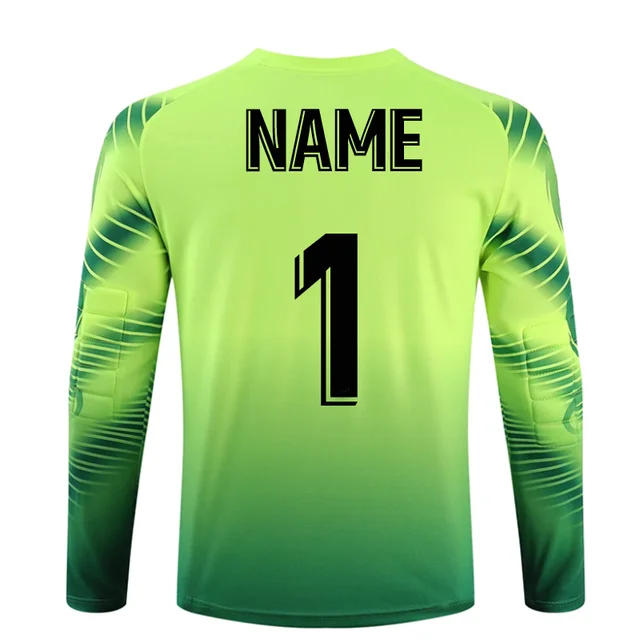 Adult Kids Long Sleeve Sponge Soccer Goalkeeper Uniform Set