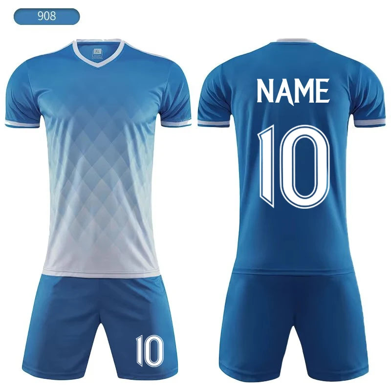 Custom Kids Soccer Jerseys Personalized Boys Football Uniform Set