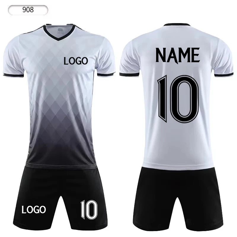 Custom Kids Soccer Jerseys Personalized Boys Football Uniform Set