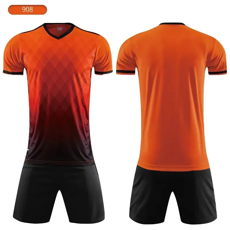 Custom Kids Soccer Jerseys Personalized Boys Football Uniform Set