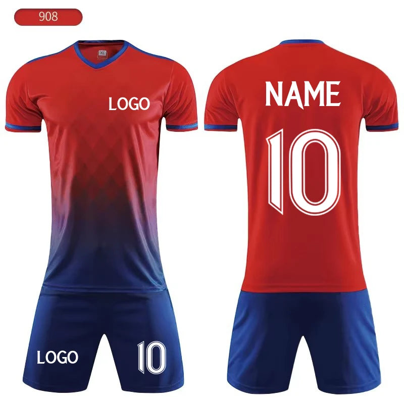 Custom Kids Soccer Jerseys Personalized Boys Football Uniform Set