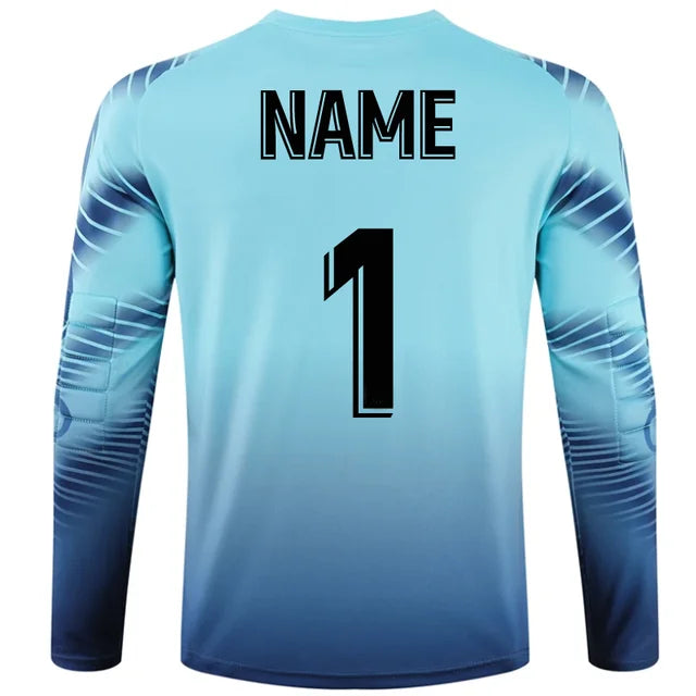 Adult Kids Long Sleeve Sponge Soccer Goalkeeper Uniform Set