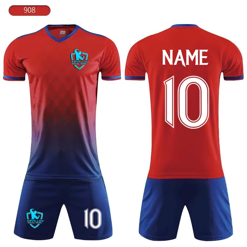 Custom Kids Soccer Jerseys Personalized Boys Football Uniform Set