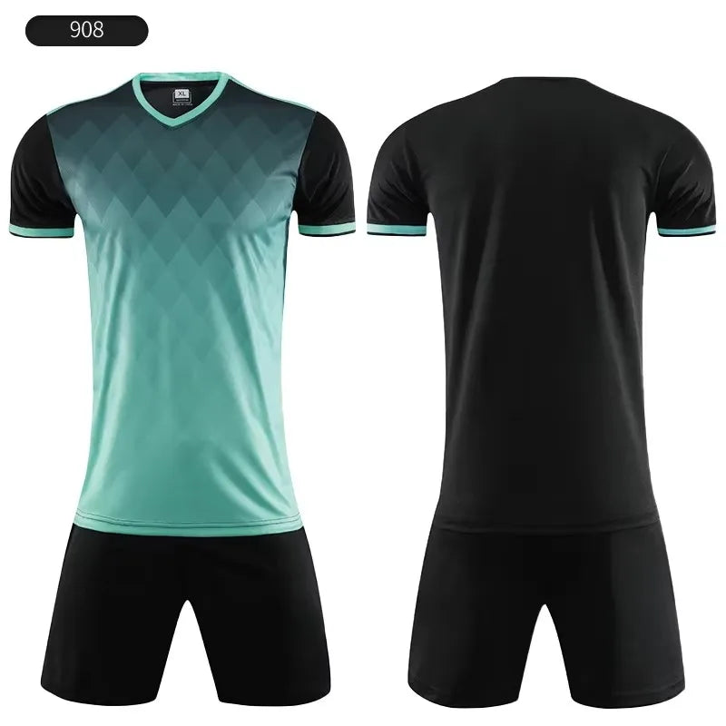 Custom Kids Soccer Jerseys Personalized Boys Football Uniform Set