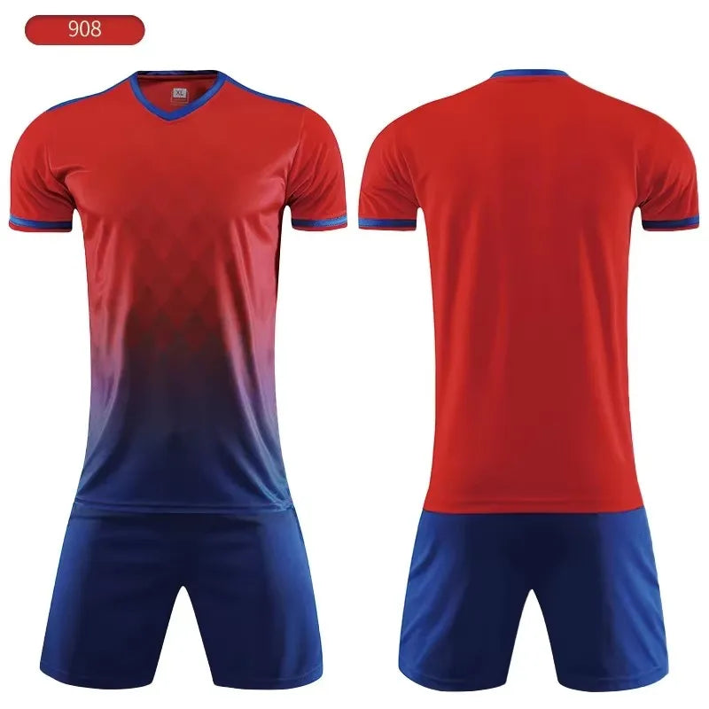 Custom Kids Soccer Jerseys Personalized Boys Football Uniform Set