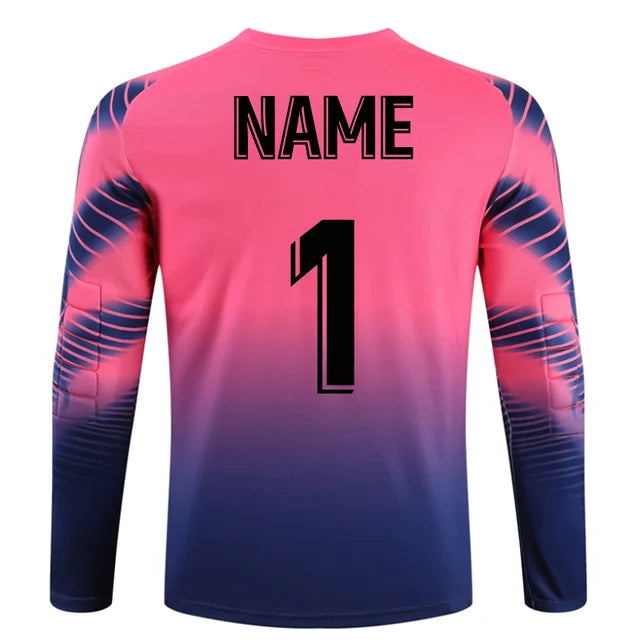 Adult Kids Long Sleeve Sponge Soccer Goalkeeper Uniform Set