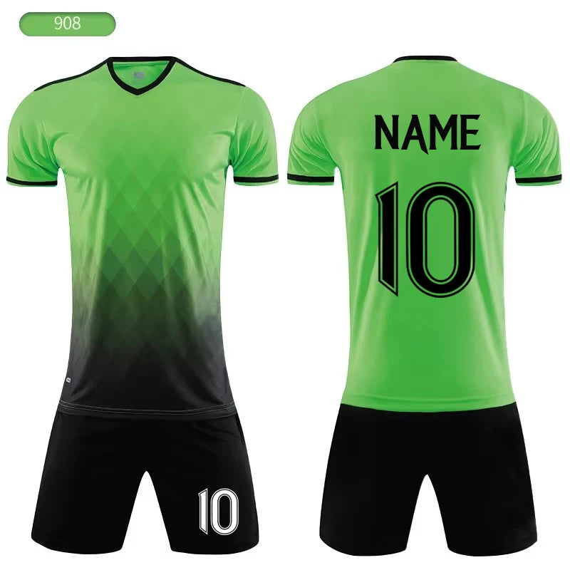 Custom Kids Soccer Jerseys Personalized Boys Football Uniform Set