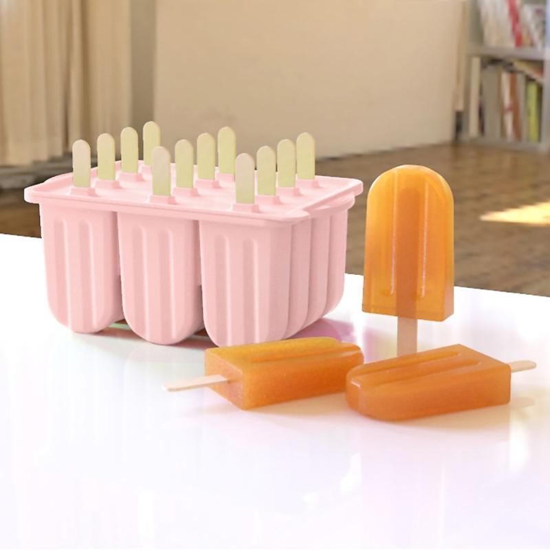 Silicone Ice Cuber 12 Holes Shaped Ice Mold Ice Cube Tray with Lid Ice