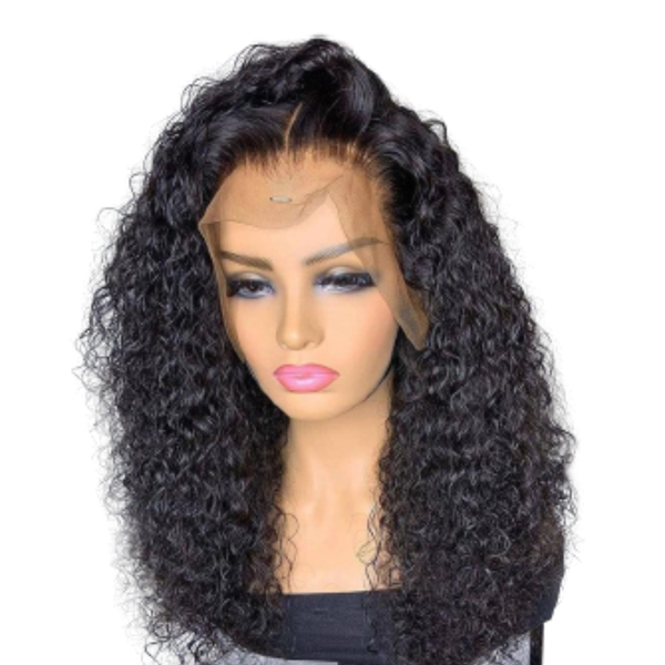 Marigold Peruvian / Brazilian Human Hair Curls Full Frontal Wig.