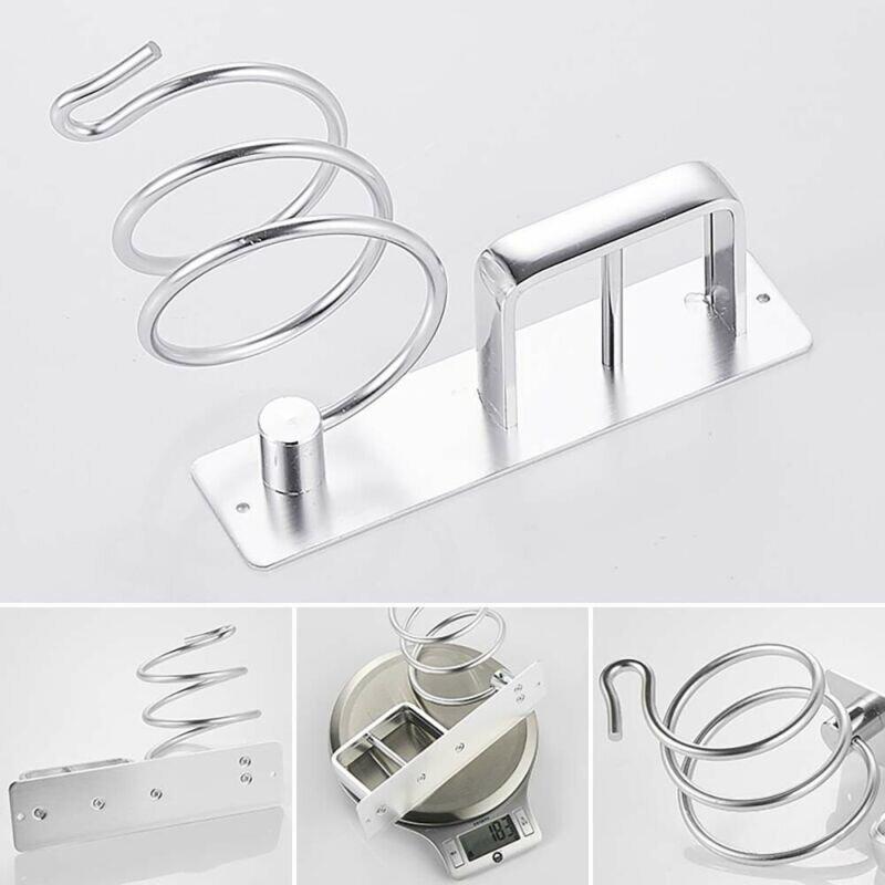 Aluminum Hair Dryer Storage Handle Hair Dryer Organizer Hook Rack