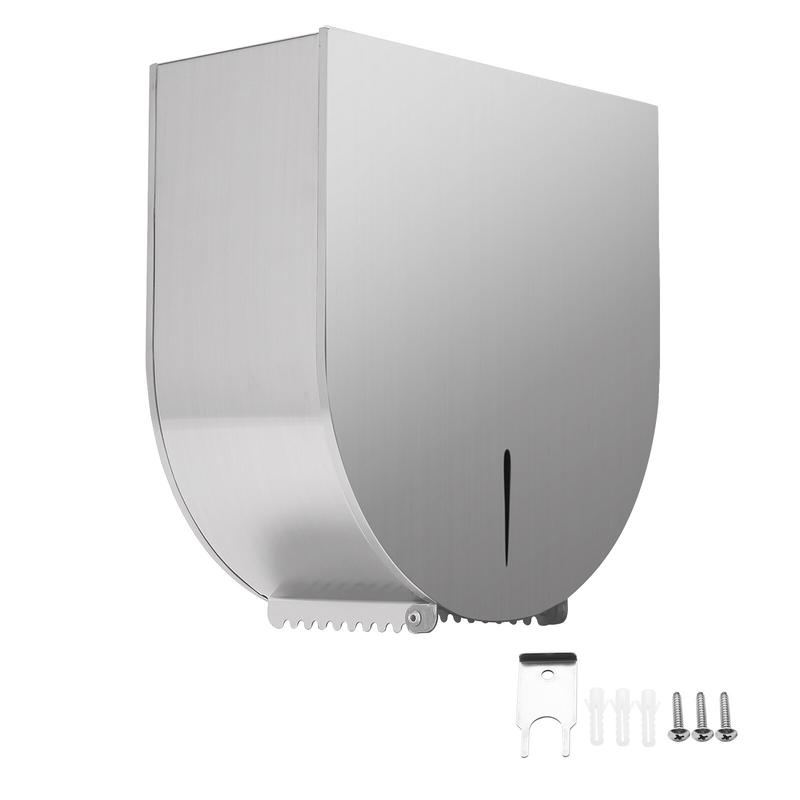 Toilet Paper Wall Holder with Lid Stainless Steel