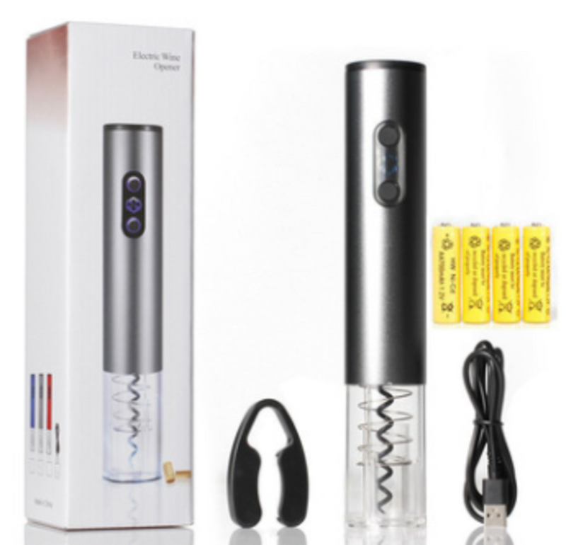 Electric Wine Opener One Button Automatically Touches Red Wine Bottle