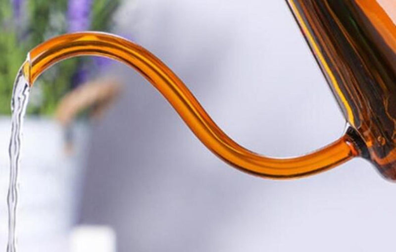 Glass long mouth Mine Slim kettle