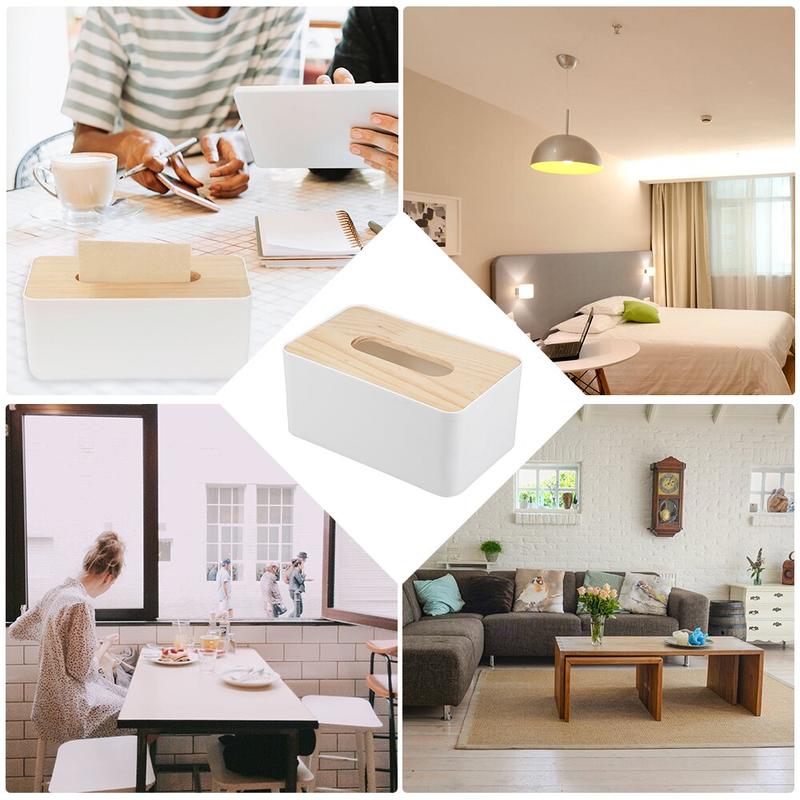 Napkin Box Wooden Covers Toilet Paper Solid Wooden Box