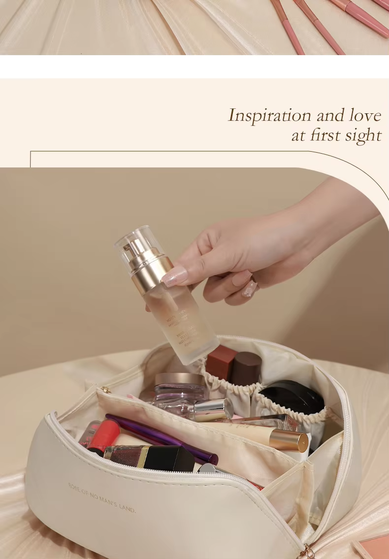 Large Capacity Partition Storage Makeup Bag Portable Deluxe Minimalist Travel Bag Toiletries Storage Bag