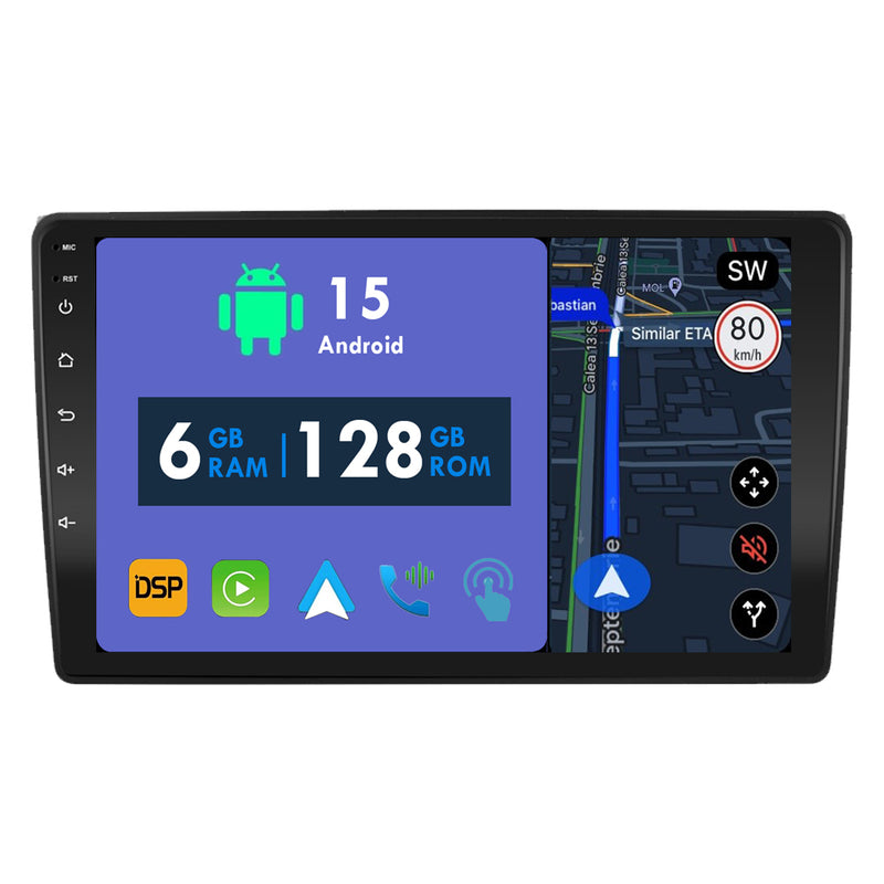 RoverOne Car Stereo Radio Bluetooth CarPlay GPS Navigation for Audi A4 II 2 B6 III 3 B7 2000 - 2009 S4 2002 - 2008 RS4 2005 - 2009