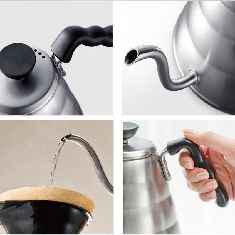 1L Stainless Steel Coffee Roaster Pour Filter Manual Coffee Kettle